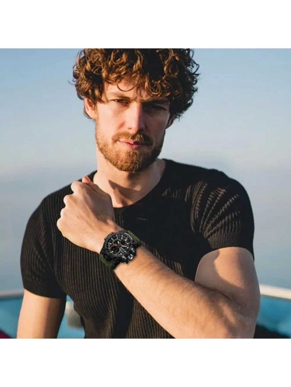 Men's Multifunctional Sports Outdoor Watch - Waterproof Analog Digital Quartz